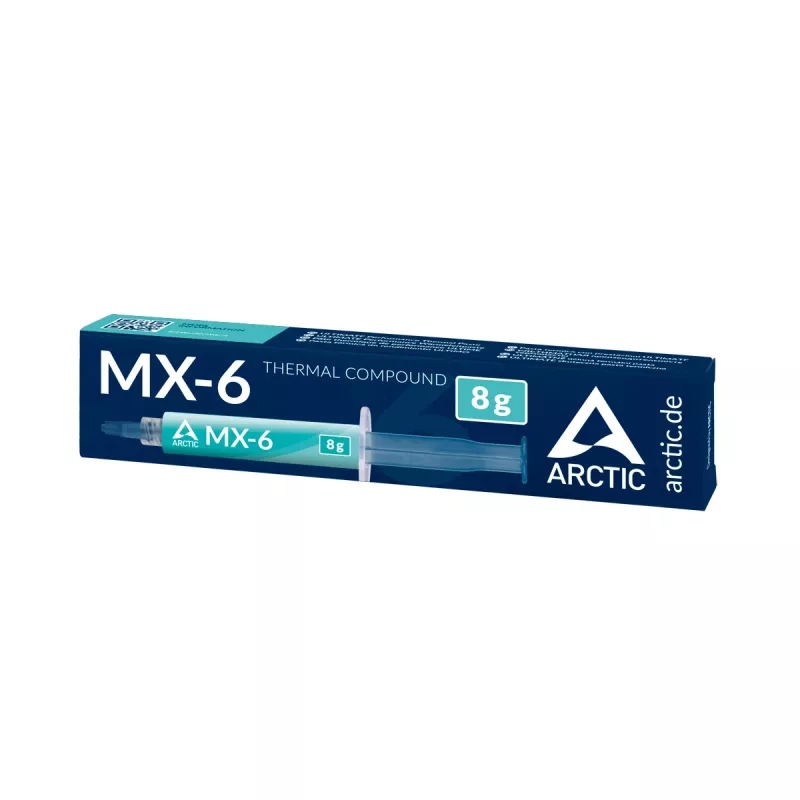 ARCTIC MX-6 ULTIMATE Performance Wärmeleitpaste, Wärmeleitpaste, Grau, 8 g, 1 Stk., 27 mm, 121 mm