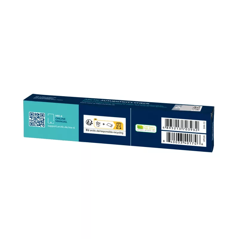 ARCTIC MX-6 ULTIMATE Performance Wärmeleitpaste, Wärmeleitpaste, Grau, 8 g, 1 Stk., 27 mm, 121 mm