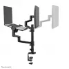 Neomounts DS20-425BL2 Monitorarm mit Laptop-Halterung 17-27 Zoll – platzsparend