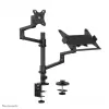 Neomounts DS20-425BL2 Monitorarm mit Laptop-Halterung 17-27 Zoll – platzsparend