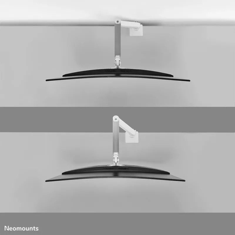 Neomounts DS70PLUS-450WH1 Monitorhalterung 17-49 Zoll - Gasdruckfeder - Tischklemme - 180°-Stopp