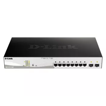 D-Link DGS-1210-10MP Managed L2 Gigabit Ethernet (10/100/1000) Power over Ethernet (PoE) Schwarz, Grau