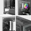 PC-Miditower-Gehäuse XILENCE XG151 – schwarz, unterstützt ATX/Micro-ATX/Mini-ITX, unteres Netzteil, 2x 3,5 Zoll + 4x 2,5 Zoll Einschübe
