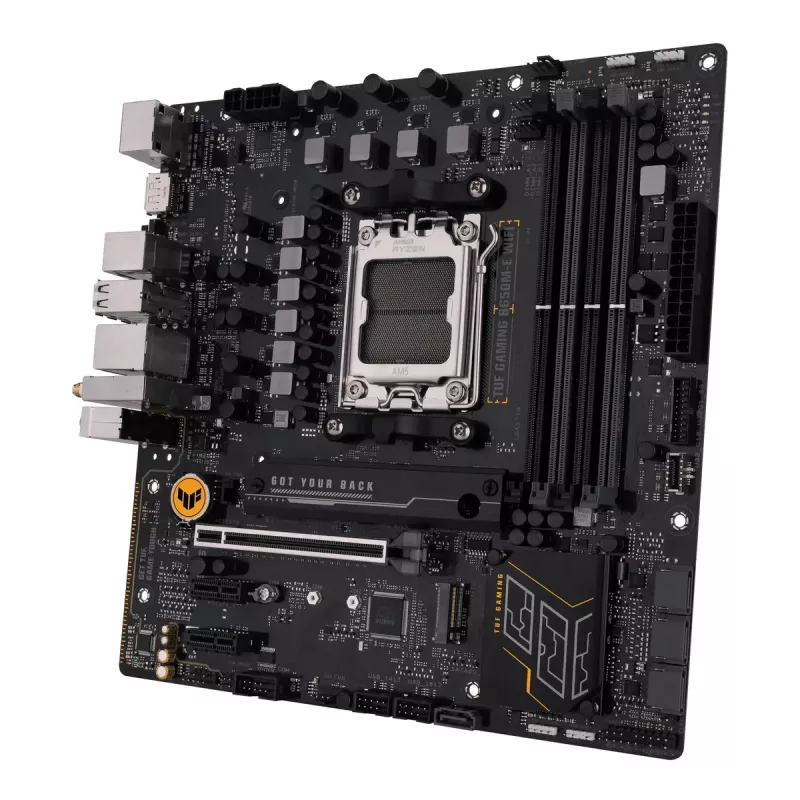 Motherboard ASUS TUF GAMING B650M‑E WIFI, AMD B650, Sockel AM5, micro ATX, DDR5, 4x DIMM, 128 GB, Wi‑Fi 6, Bluetooth 5.2