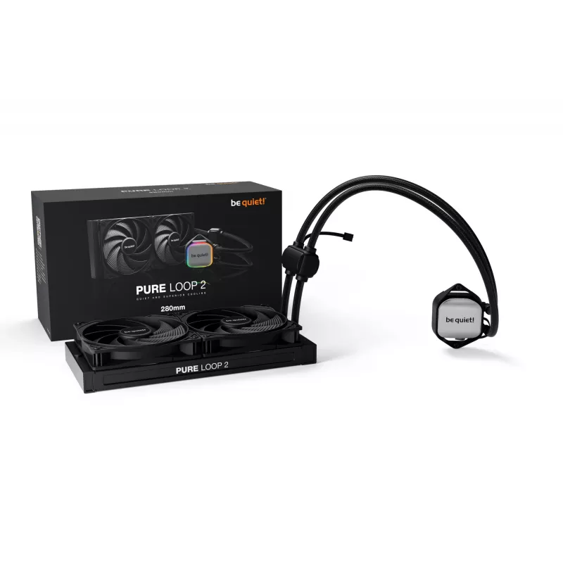 be quiet Pure Loop 2 | 280mm Prozessor All-in-One-Flüssigkeitskühler 14 cm Schwarz 1 Stück
