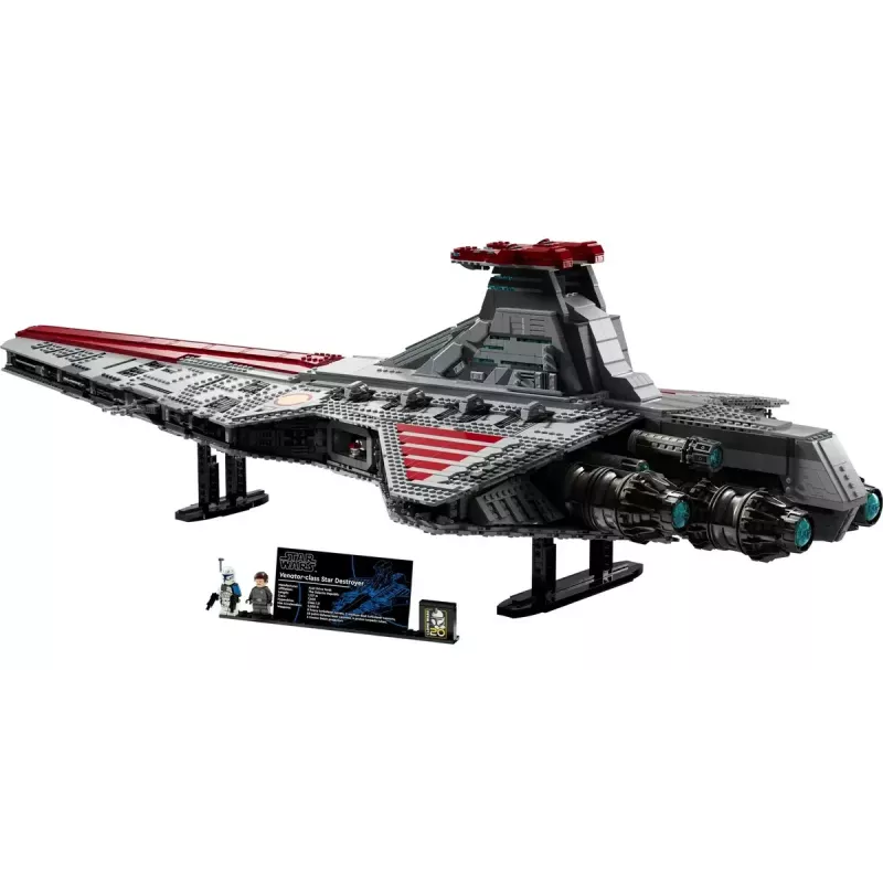 LEGO Star Wars Republic Venator Class Attack Cruiser 75367 — Bausatz, 5.374 Teile, 320 mm × 1.090 mm × 540 mm, 2 Minifiguren, Alter 18+