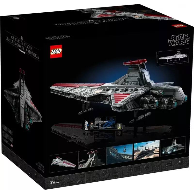 LEGO Star Wars Republic Venator Class Attack Cruiser 75367 — Bausatz, 5.374 Teile, 320 mm × 1.090 mm × 540 mm, 2 Minifiguren, Alter 18+