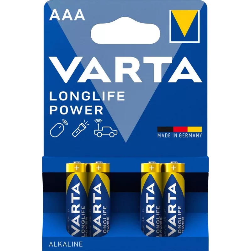 VARTA Battery Longlife Power Micro AAA LR03 1x4