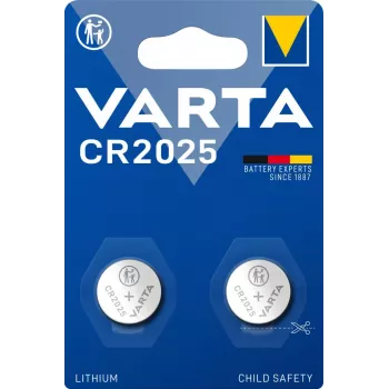 VARTA Batterie Lithium Knopfzelle CR2025 3V 1x2