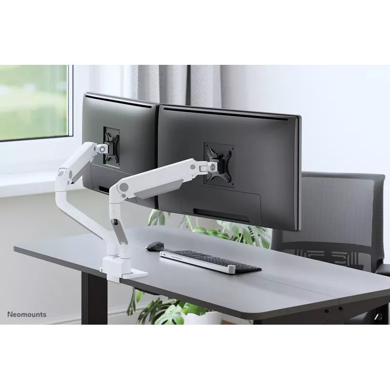 Neomounts DS70S-950WH2 Monitorarm 17-35 Zoll - Gasfeder - Topfix - 180°-Stopp
