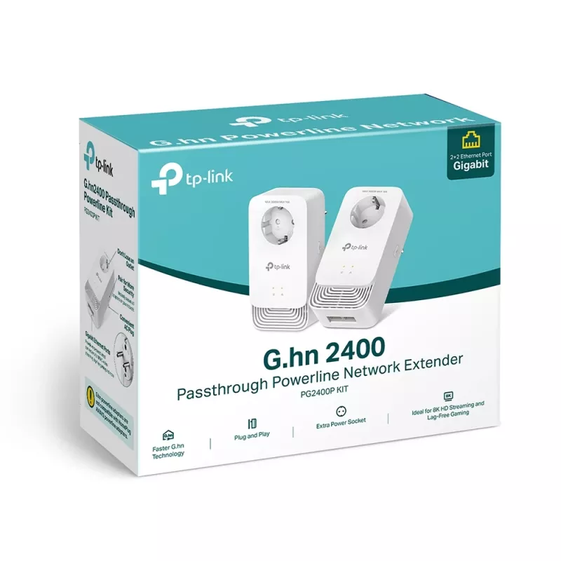 TP-Link PG2400P KIT PowerLine Netzwerkadapter 1428 Mbit/s Ethernet LAN Weiß 2 Stück