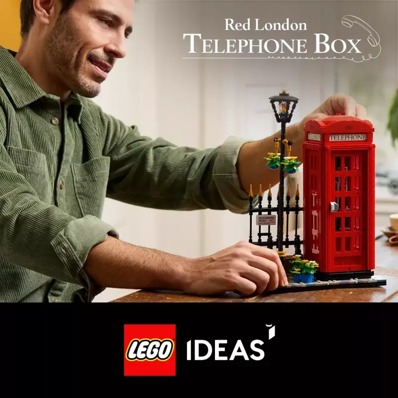 Bauset LEGO Rote Londoner Telefonzelle 21347 – modulares Sammelset, 1460 Teile, 18+