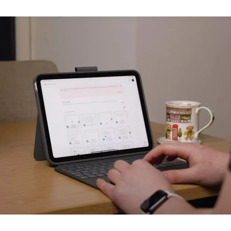 LOGITECH Combo Touch for iPad (10th gen) - Oxford Grau - German Qwertz