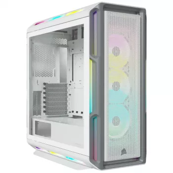 CORSAIR Mid-Tower ATX PC-Gehäuse - iCUE 5000T - RGB Temperglas - Weiß