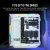 CORSAIR Mid-Tower ATX PC-Gehäuse - iCUE 5000T - RGB Temperglas - Weiß