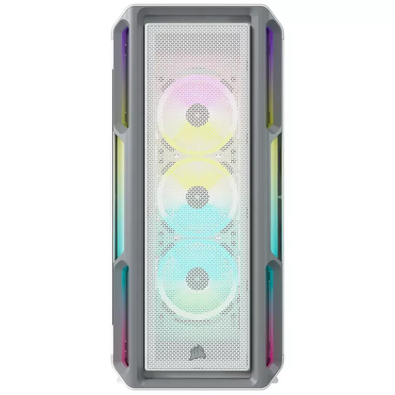 CORSAIR Mid-Tower ATX PC-Gehäuse - iCUE 5000T - RGB Temperglas - Weiß