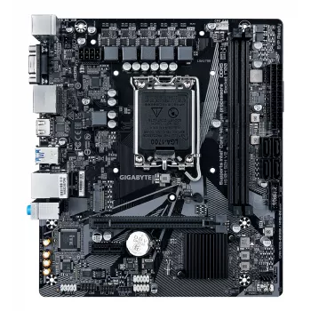 GIGABYTE H610M S2H V2 Motherboard - Unterstützt Intel Core 14. Gen. CPUs, 4+1+1 Hybrid-Phasen Digital VRM, bis zu 5600MHz DDR5, 1xPCIe 3.0 M.2, GbE LAN, USB 3.2 Gen 1