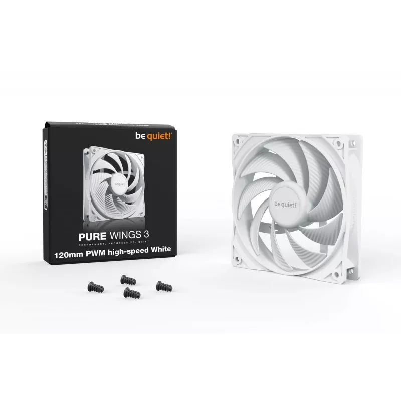 be quiet Pure Wings 3 120mm PWM high-speed Weiß Computer-Gehäuselüfter 12 cm 1 Stück