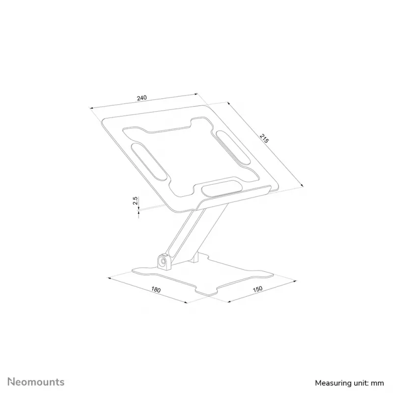 Neomounts DS20-740BL1 Laptopständer 11-15 Zoll - höhenverstellbar - faltbar - kompakt - universal