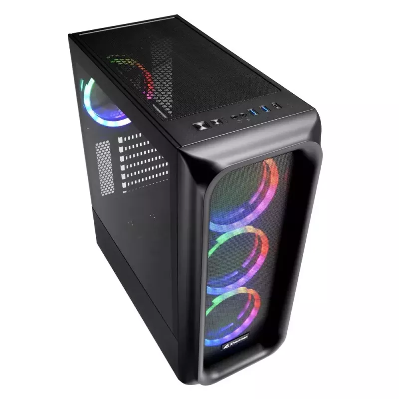 PC-Gehäuse Sharkoon TK5M RGB ATX Desktop Schwarz
