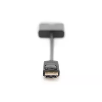 DIGITUS ASSMANN DisplayPort-Adapterkabel, DP - DVI (24+5) M/F, 15cm mit Verriegelung, DP 1.2 kompatibel, CE schwarz