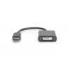 DIGITUS ASSMANN DisplayPort-Adapterkabel, DP - DVI (24+5) M/F, 15cm mit Verriegelung, DP 1.2 kompatibel, CE schwarz