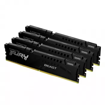 Kingston Technology FURY Beast 128GB 5200MT/s DDR5 CL40 DIMM (Kit of 4) Schwarz XMP