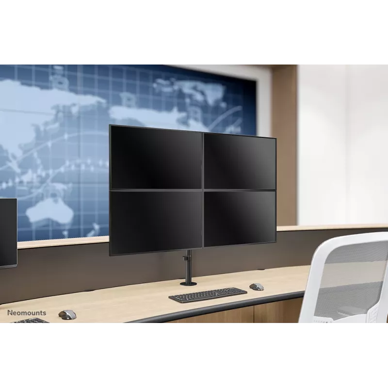 Neomounts FPMA-D550D4Schwarz Monitorarm 13-32 Zoll, Klemme/Tischdurchführung, 6 kg, 33 cm (13 Zoll), 81,3 cm (32 Zoll), 100 x 100 mm, Schwarz