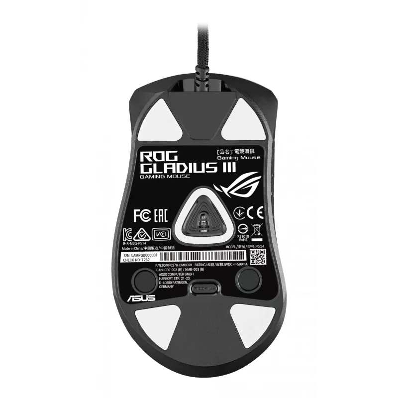 ASUS ROG Gladius III Maus Gaming Rechtshänder USB Typ-A Optisch 19000 DPI