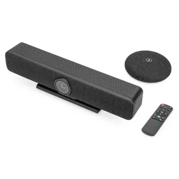 DIGITUS 4K All-in-One Video Bar - Videokonferenzsystem (4 Mikrofone/1 Lautsprecher, 1 Tischmikrofon)