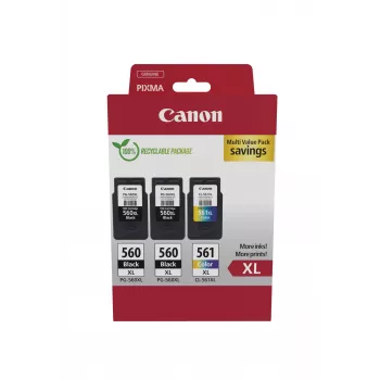 Canon 3712C009 Tintenpatrone 3 Stk. Original hohe (XL) Reichweite Schwarz, Cyan, Magenta, Gelb