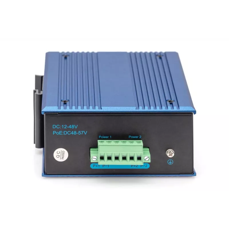 DIGITUS Industrial 4+2-Port Gigabit Ethernet PoE Switch, 4 Port GE PoE RJ45, 2 GE SFP Port