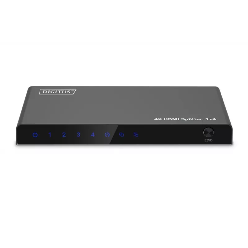 DIGITUS 1x4 HDMI Splitter. 4K/60Hz HDCP 2.3. EDID Control