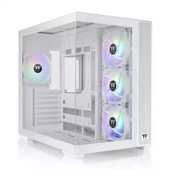 PC-Gehäuse Thermaltake View 380 TG ARGB Snow Midi-Tower Weiß