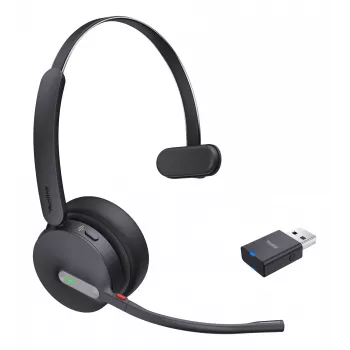 Yealink WH64 Hybrid Mono UC Headset Kabellos Headband Büro/Callcenter Micro-USB Bluetooth Schwarz