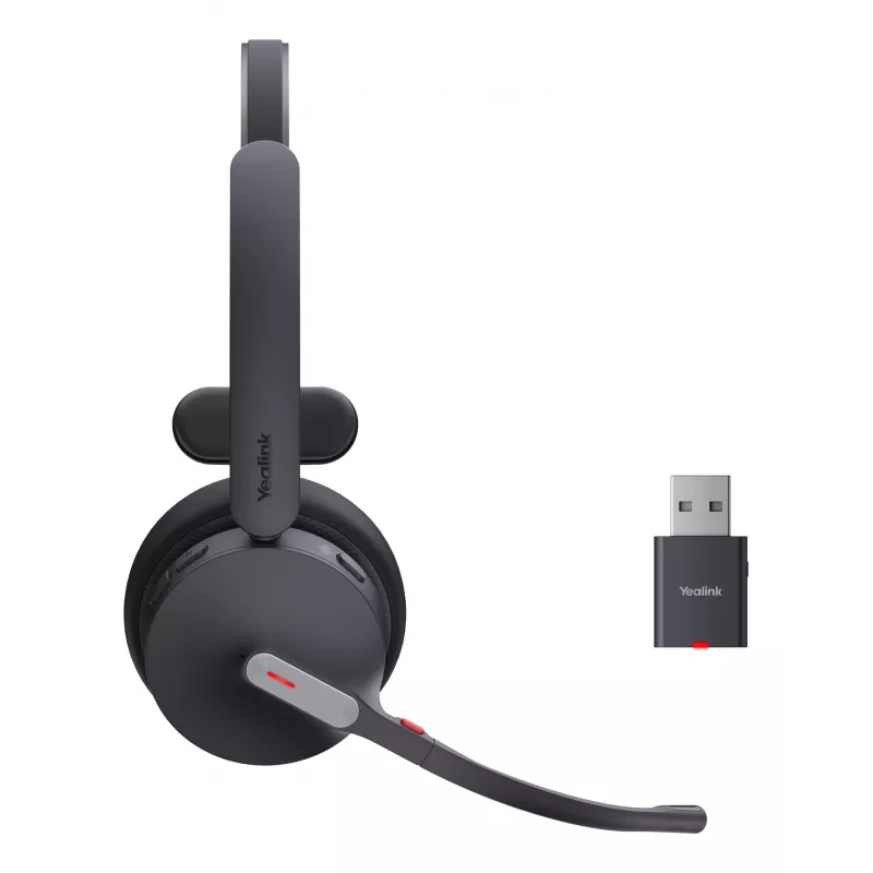 Yealink WH64 Hybrid Mono UC Headset Kabellos Headband Büro/Callcenter Micro-USB Bluetooth Schwarz