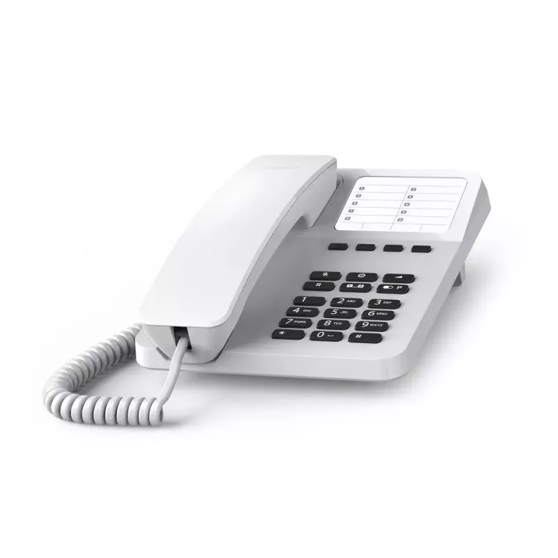 Analoges Telefon Gigaset DESK 400 Weiß Kabelgebundener Hörer 10 Telefonbucheinträge