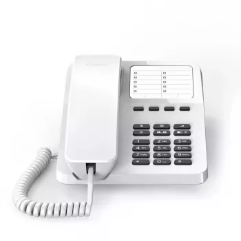 Analoges Telefon Gigaset DESK 400 Weiß Kabelgebundener Hörer 10 Telefonbucheinträge