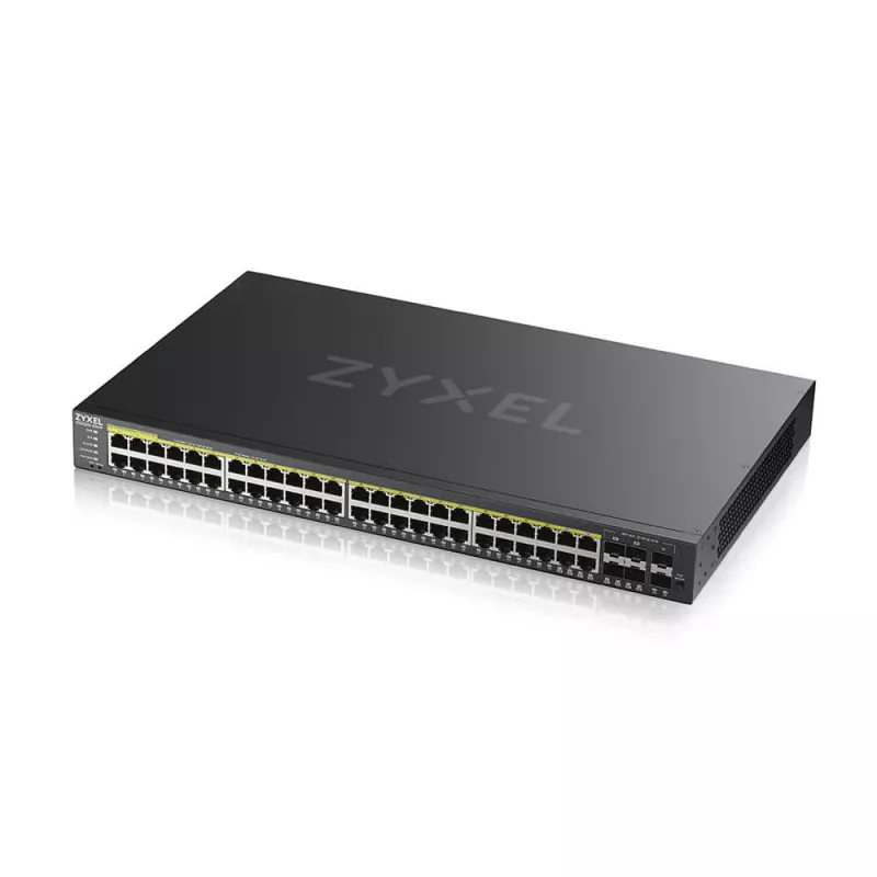Zyxel GS2220-50HP-EU0101F Netzwerk-Switch Managed L2 Gigabit Ethernet (10/100/1000) Power over Ethernet (PoE) Schwarz