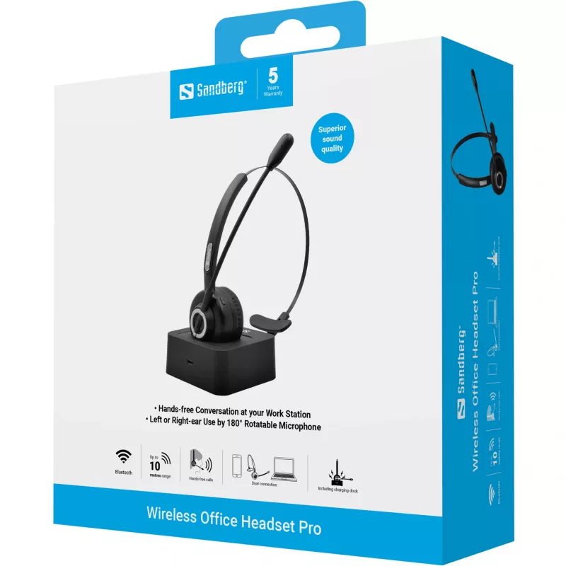 Headset Sandberg Wireless Office Headset Pro