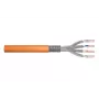 DIGITUS Installationskabel - Cat 7 - S/FTP - AWG 23/1 - Simplex - 50 m - Orange - 1200 MHz Dca (EN 50575), Papierbox, SX