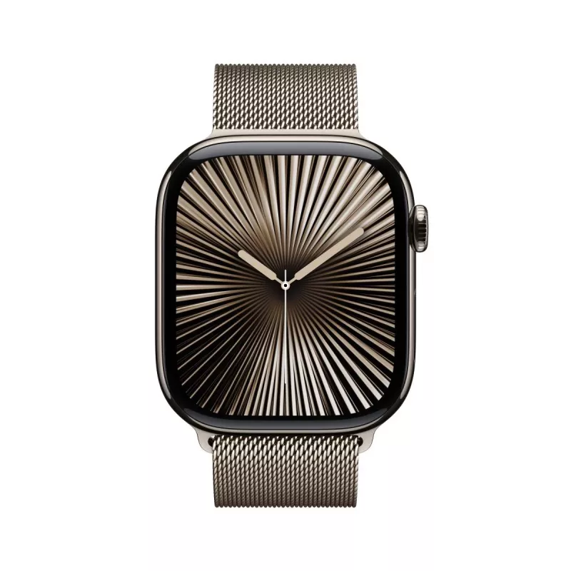 APPLE Watch Series 10 GPS + Cellular 46mm Natural Titanium Gehäuse mit Natural Milanese Loop - S/M