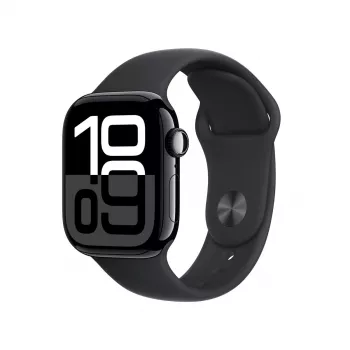 Smartwatch Apple Watch Series 10 GPS 42mm Jet Black Aluminium Case with Black Sport Band - S/M
