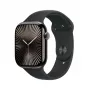 APPLE Watch Series 10 GPS + Cellular 46mm Schiefer-Titangehäuse mit schwarzem Sportarmband - M/L