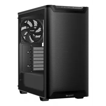 PC-Gehäuse bequiet! PURE BASE 501 Airflow Window MIDI Tower — ATX, gehärtetes Glas, 3x140/240 mm Unterstützung, 2x3,5 Zoll + 5x2,5 Zoll, USB-A x2, USB-C x1