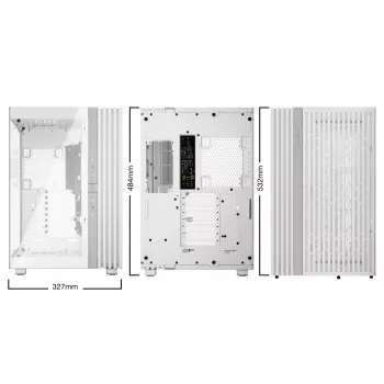PC-Gehäuse be quiet! LIGHT BASE 900 DX Weiß Full Tower — ATX/EATX-Unterstützung, Glas-Seitenteil, Multi-RGB, max. GPU 495 mm, CPU-Kühlerhöhe 190 mm