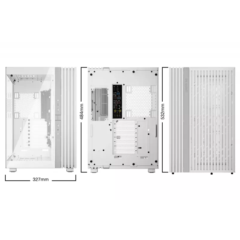 PC-Gehäuse be quiet! LIGHT BASE 900 DX Weiß Full Tower — ATX/EATX-Unterstützung, Glas-Seitenteil, Multi-RGB, max. GPU 495 mm, CPU-Kühlerhöhe 190 mm