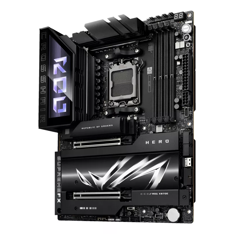 Motherboard ASUS ROG CROSSHAIR X870E HERO — AMD X870E, Sockel AM5, ATX, 4× DDR5 DIMM, 192 GB, Wi‑Fi 7, Bluetooth 5.4
