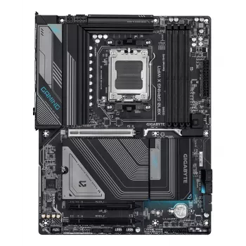 GIGABYTE X870 GAMING X WIFI7 Mainboard - Unterstützt AMD Ryzen 9000 CPUs, 16+2+2 Phasen VRM, bis zu 8000 MHz DDR5 (OC), 1xPCIe 5.0 + 2xPCIe 4.0, Wi-Fi 7, 2.5GbE LAN, USB 4