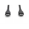 DIGITUS USB-C Silikon-Ladekabel USB-C - USB-C USB 2.0 60W - 1m Schwarz